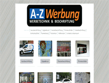 Tablet Screenshot of a-z-werbung.de